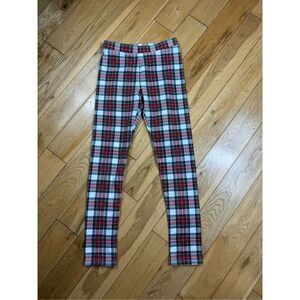 Crewcuts Girls Plaid Leggings Size 10